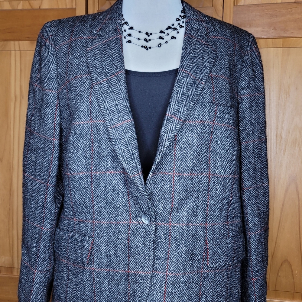 Vintage Burberry Shetland Tweed Blazer